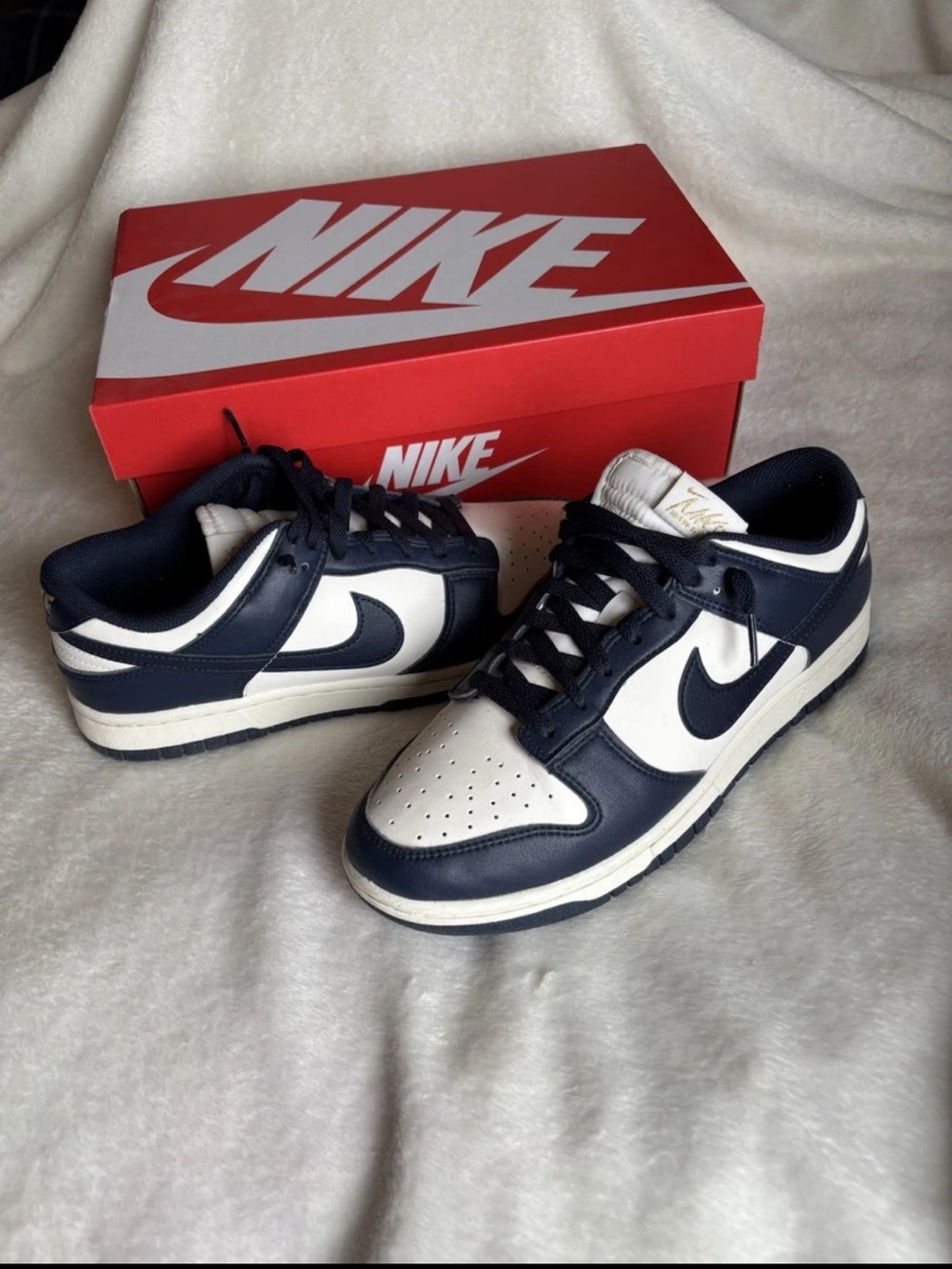 Nike Men’s Dunk Low Sneakers - Navy & White